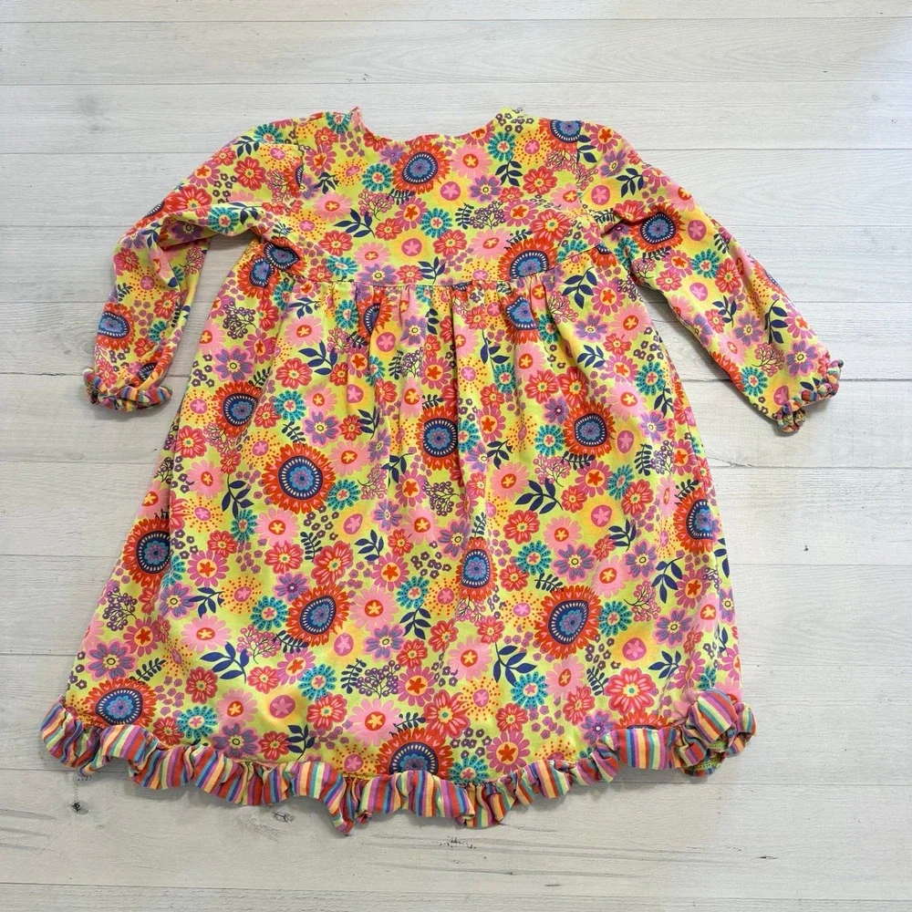 Hanna Andersson girls‎ colorful floral cotton dress 110/5